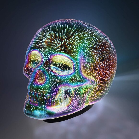 🆕Skull Table Lamp Battery Halloween Decor for Room Gothic Style LED Lamp - Picture 5 of 7